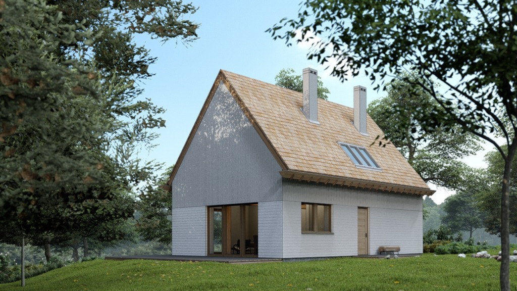 Mały Biały Dom: nowoczesny ekologiczny dom